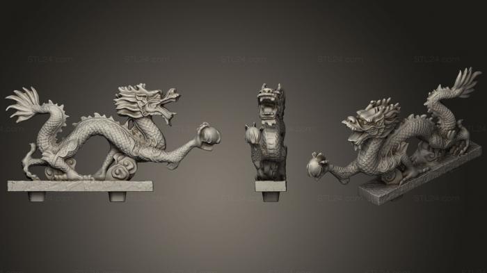 Статуэтки грифоны и драконы (Китайский Дракон, STKG_0151) 3D модель для ЧПУ станка